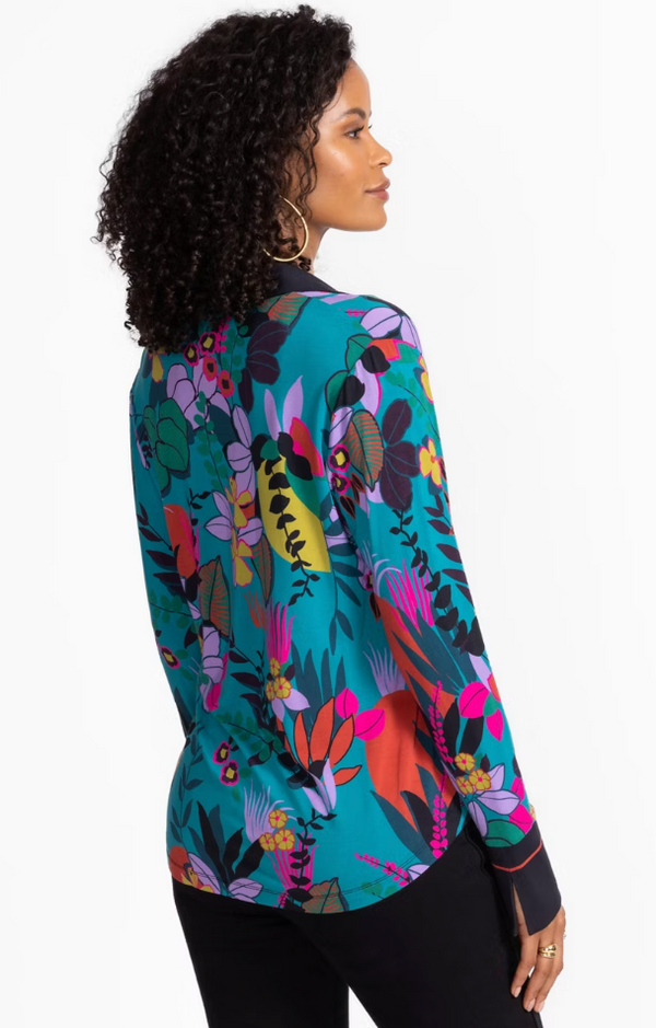 House of Florals Button Top