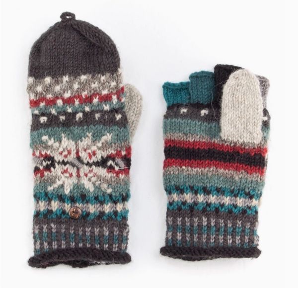 Jasper Nordic Black Mittens