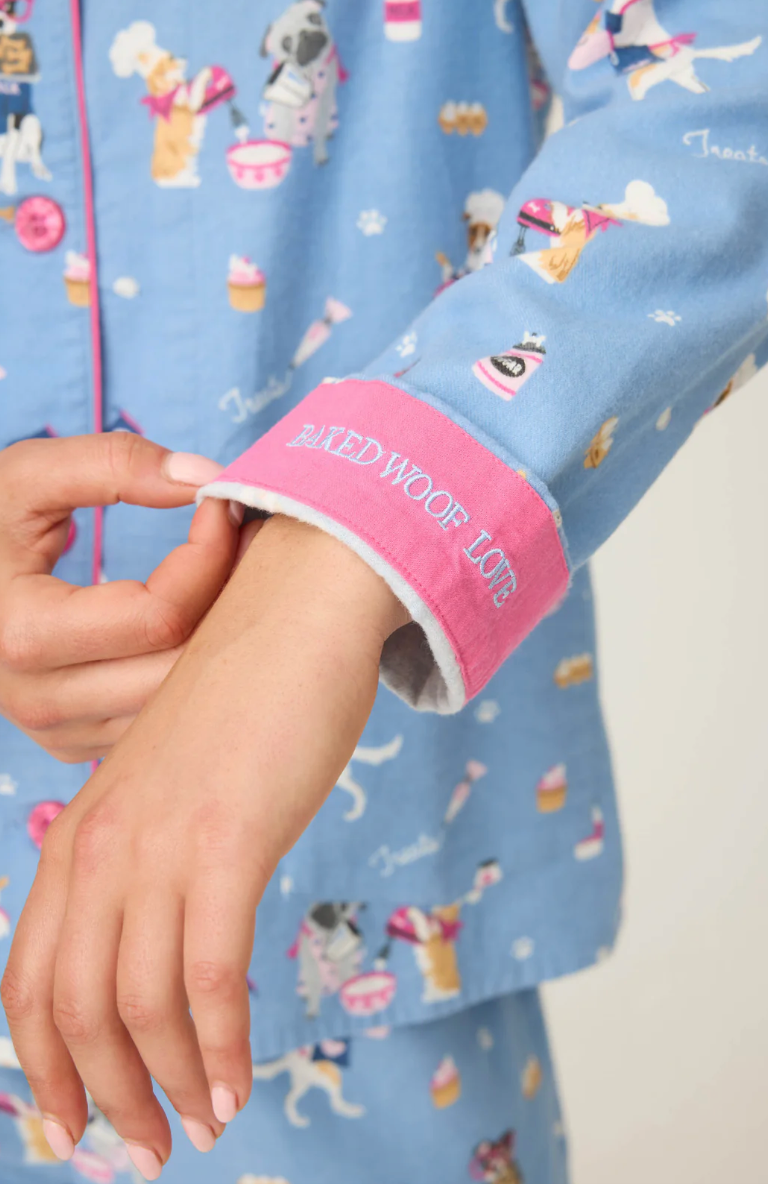 Baked Woof Love Flannel PJ Set