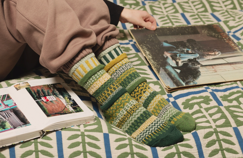 Fiddlehead Mismatch Sock