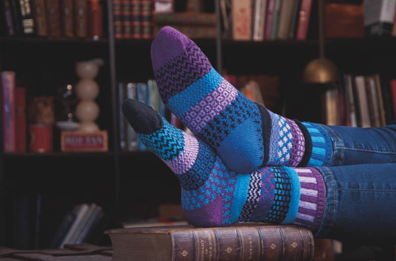 Raspberry Mismatch Sock