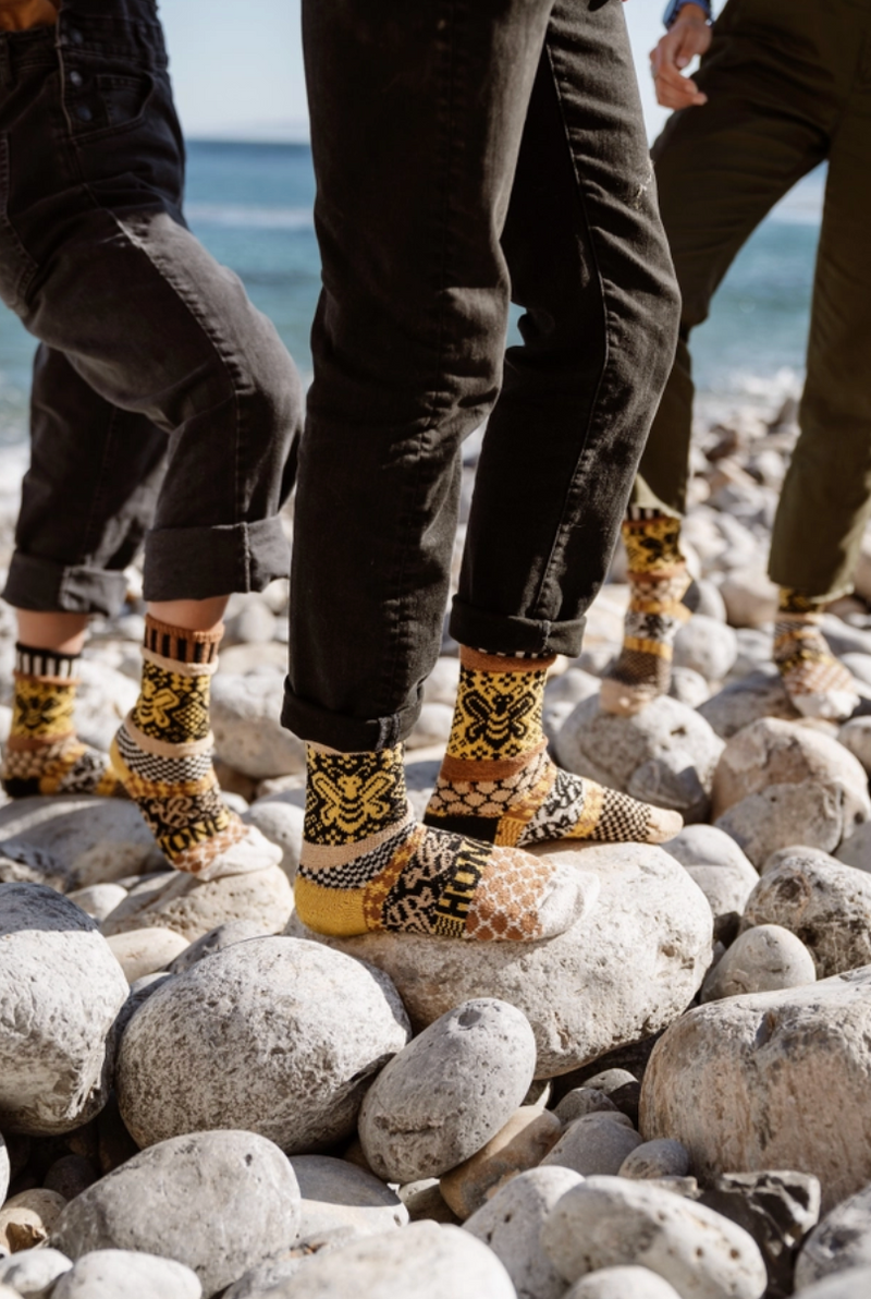 Honey Bee Mismatch Sock
