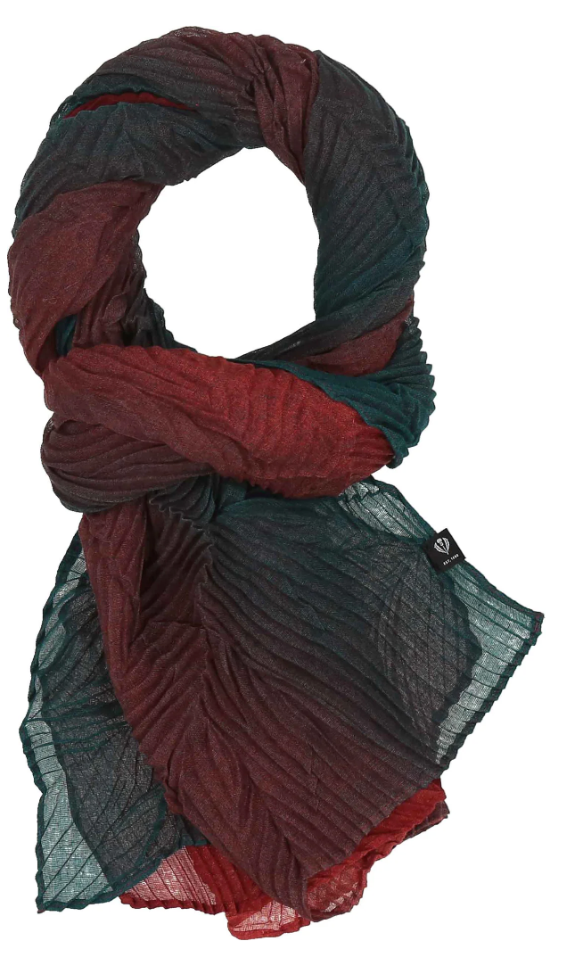 Moonlight Ocean Pleated Scarf