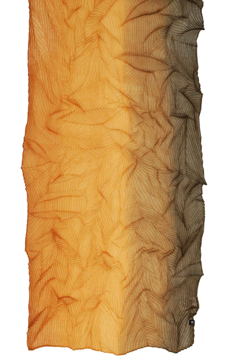 Winter Moss Ocean Pleated Scarf
