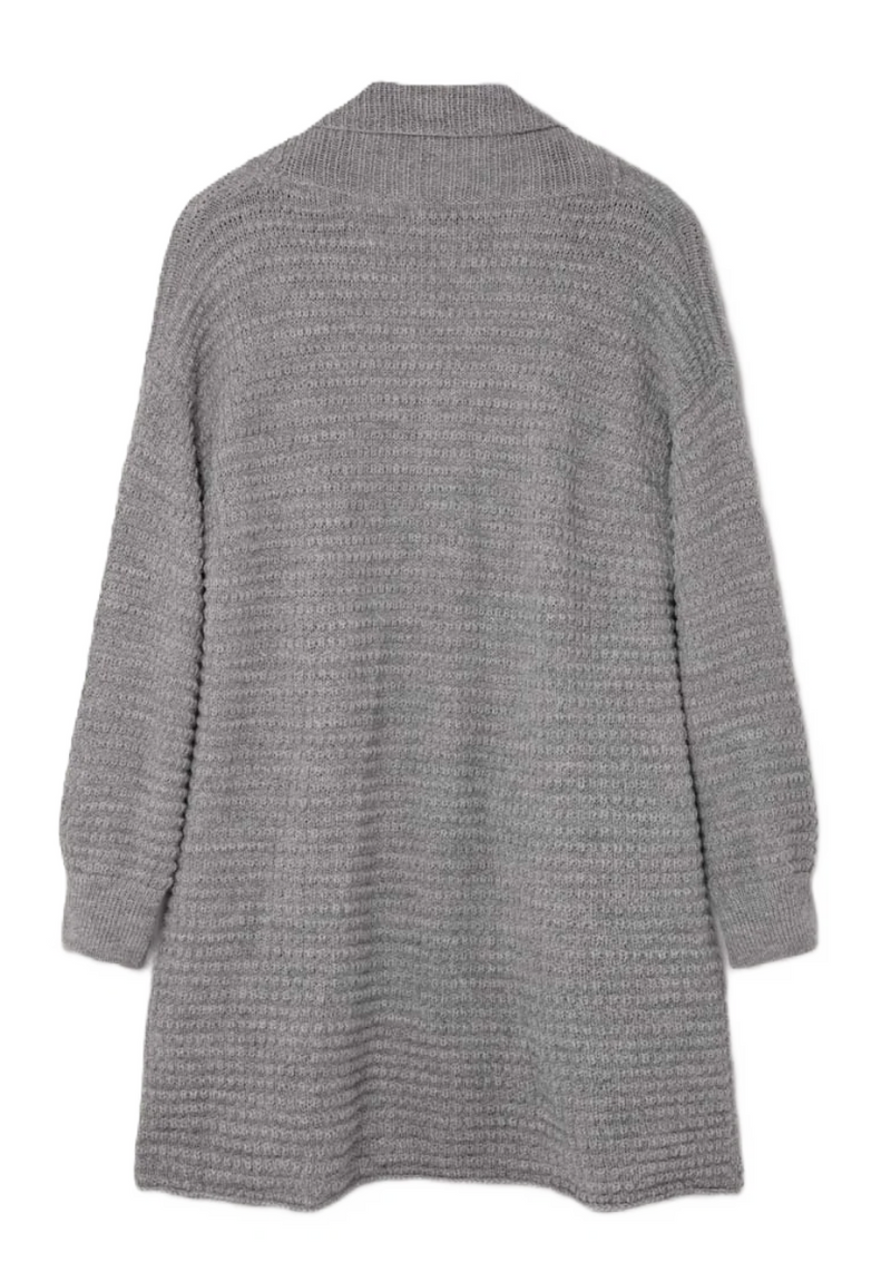 Silver Popcorn Alpaca Cardigan