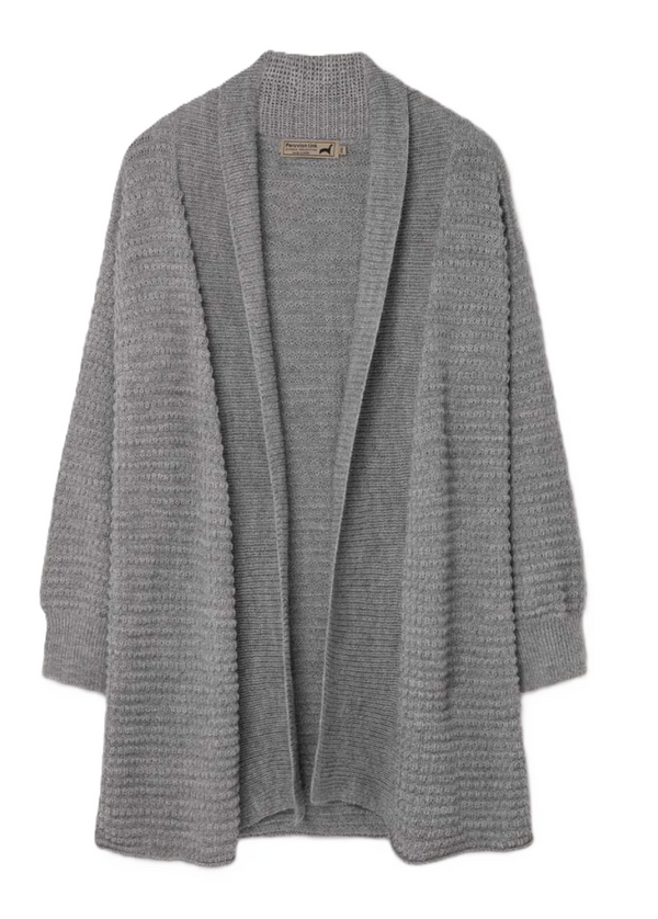 Silver Popcorn Alpaca Cardigan