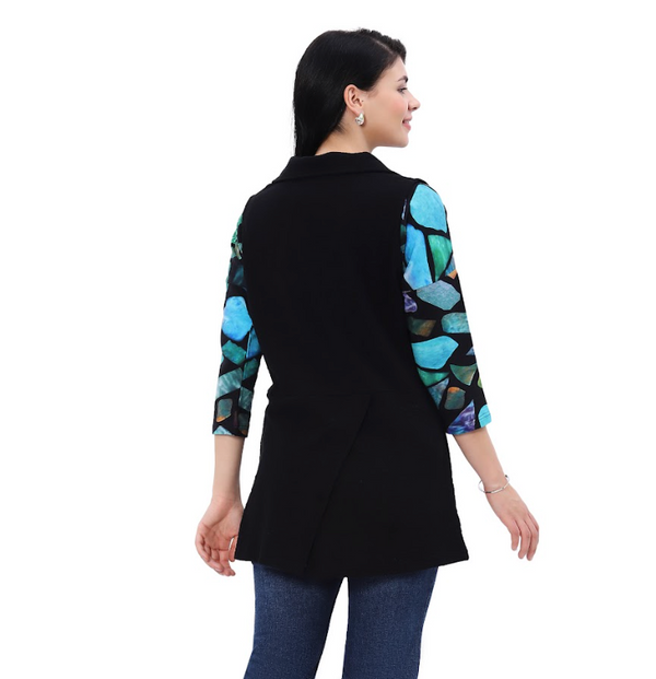 Black Button Vest