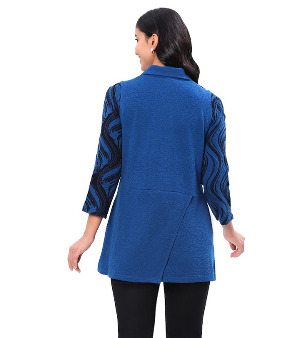 Blue Button Vest