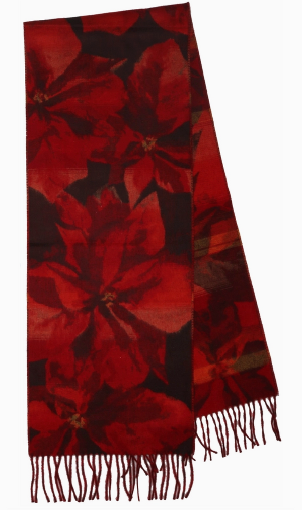 Red Poinsettia Scarf