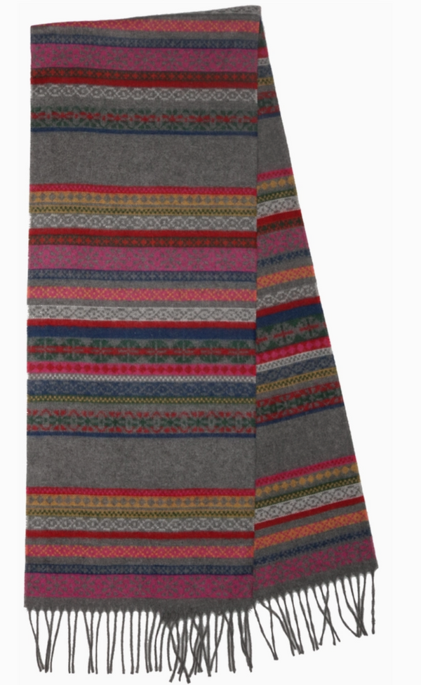 Grey Fairisle Scarf