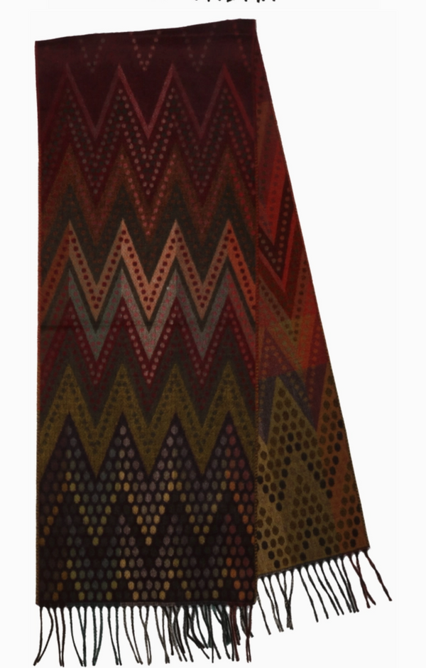 Zig Zag Dots Cashmink Scarf