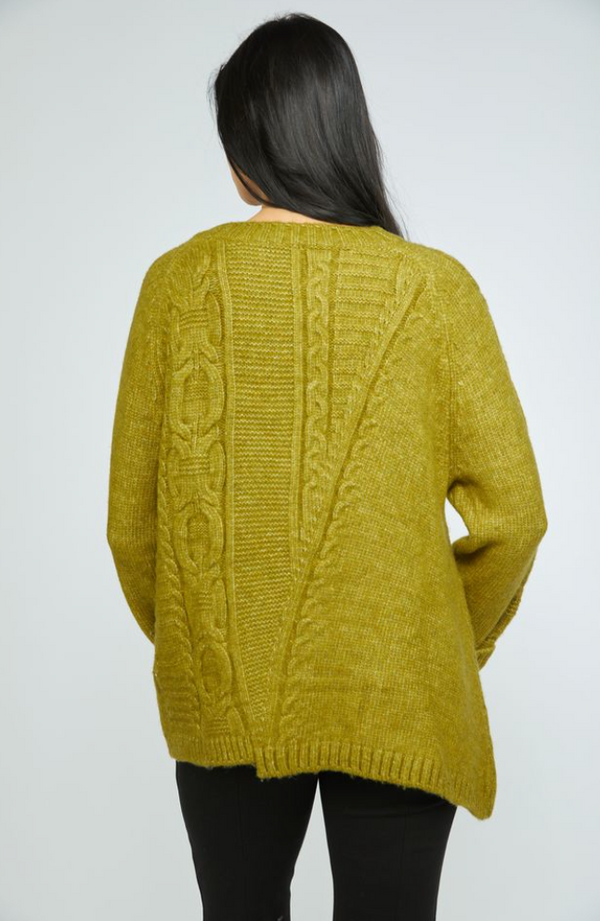 Moss Cable Knit Sweater
