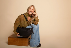 Callie Black Handcrafted Leather Sling