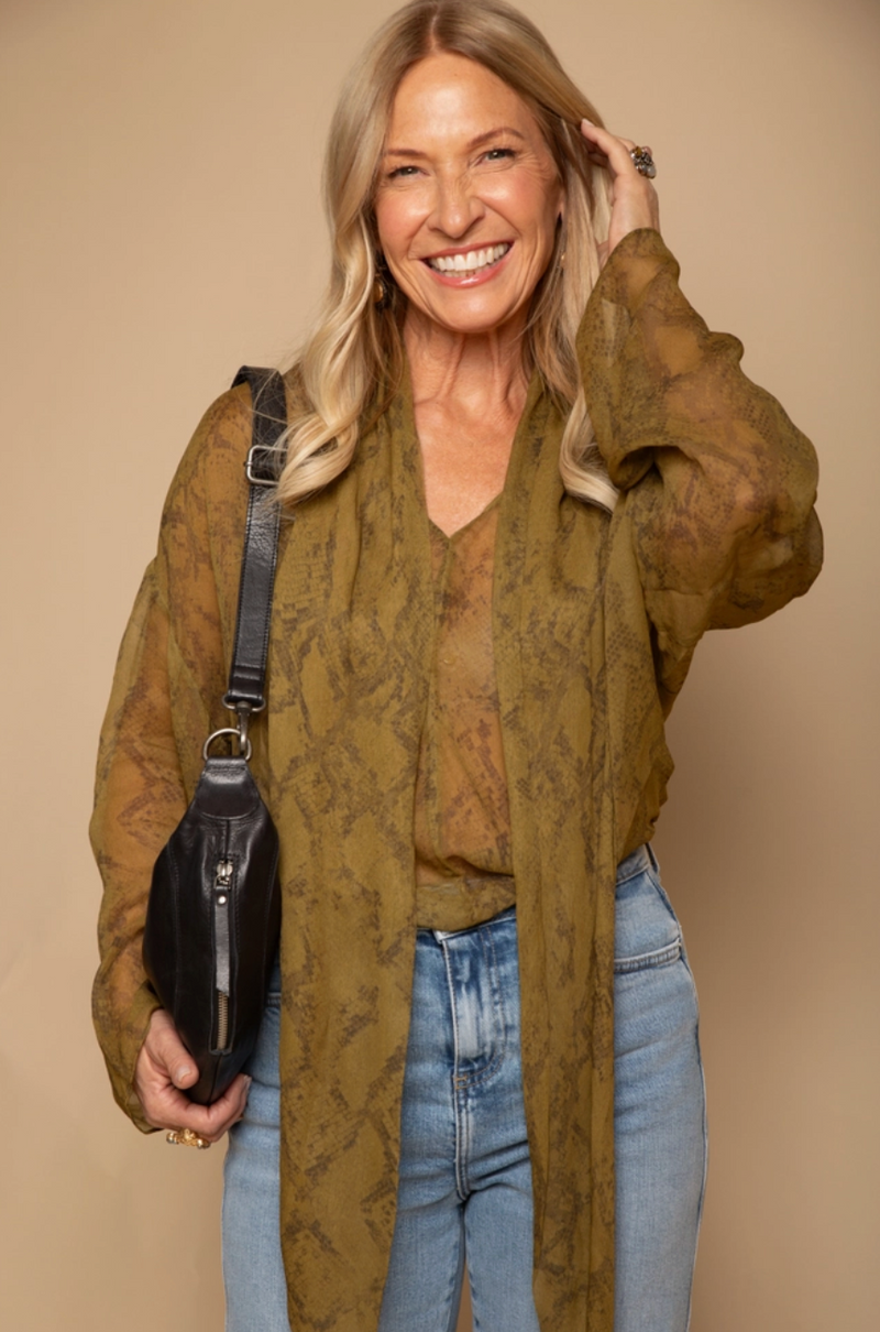 Callie Black Handcrafted Leather Sling