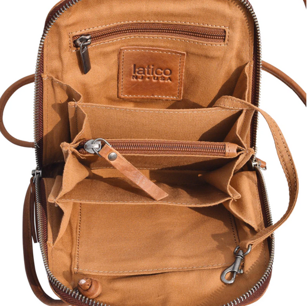 Moss Lily Leather Organizer Bag
