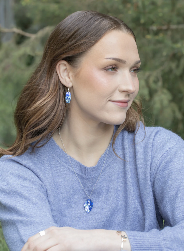 Inidigo Falling Bloom Earring