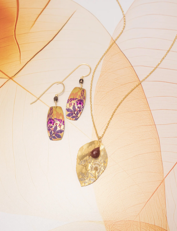 Amber Falling Bloom Earring