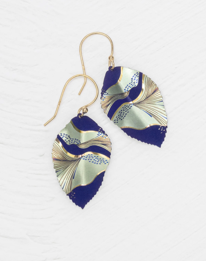 Indigo Eccentric Elm Earring