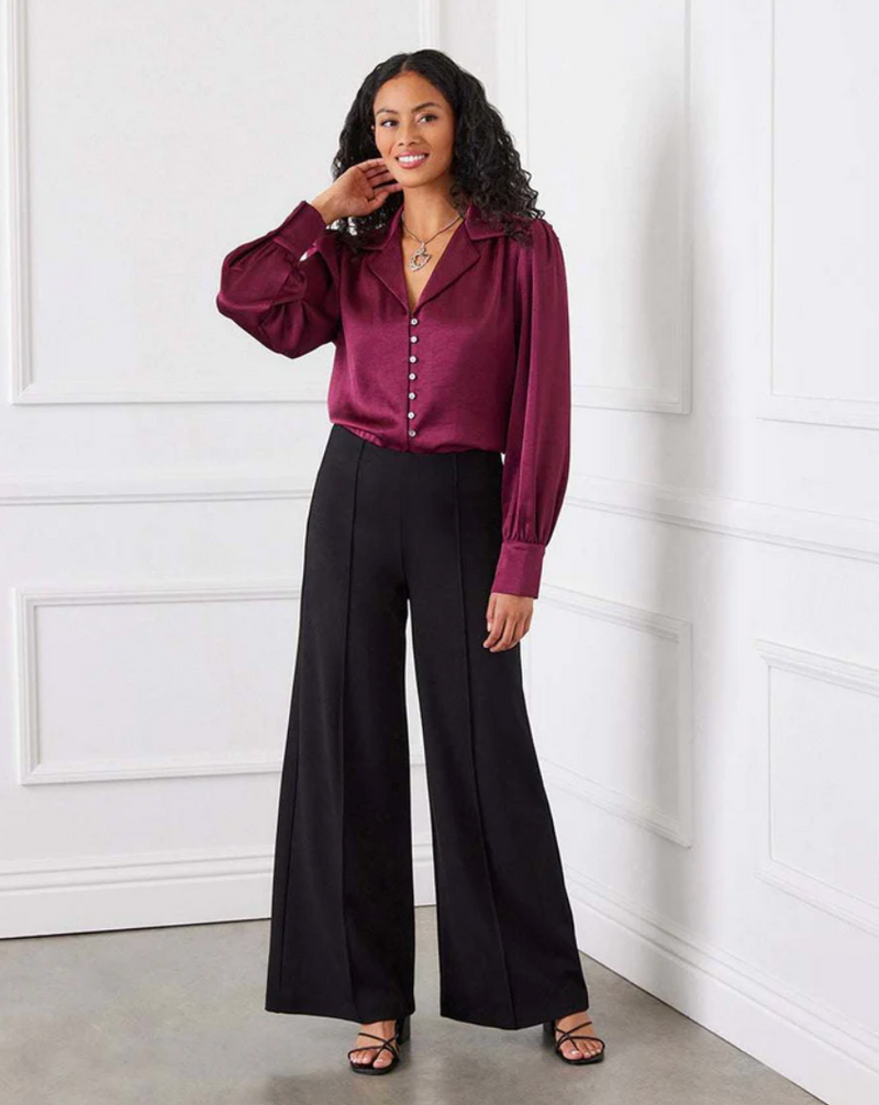 Black Wide Leg Seam Pant