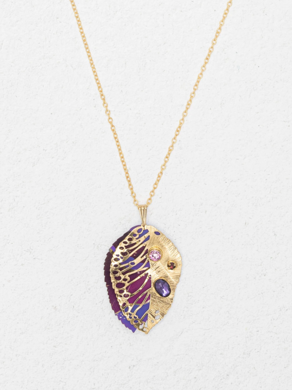 Purple Perennial Elm Necklace