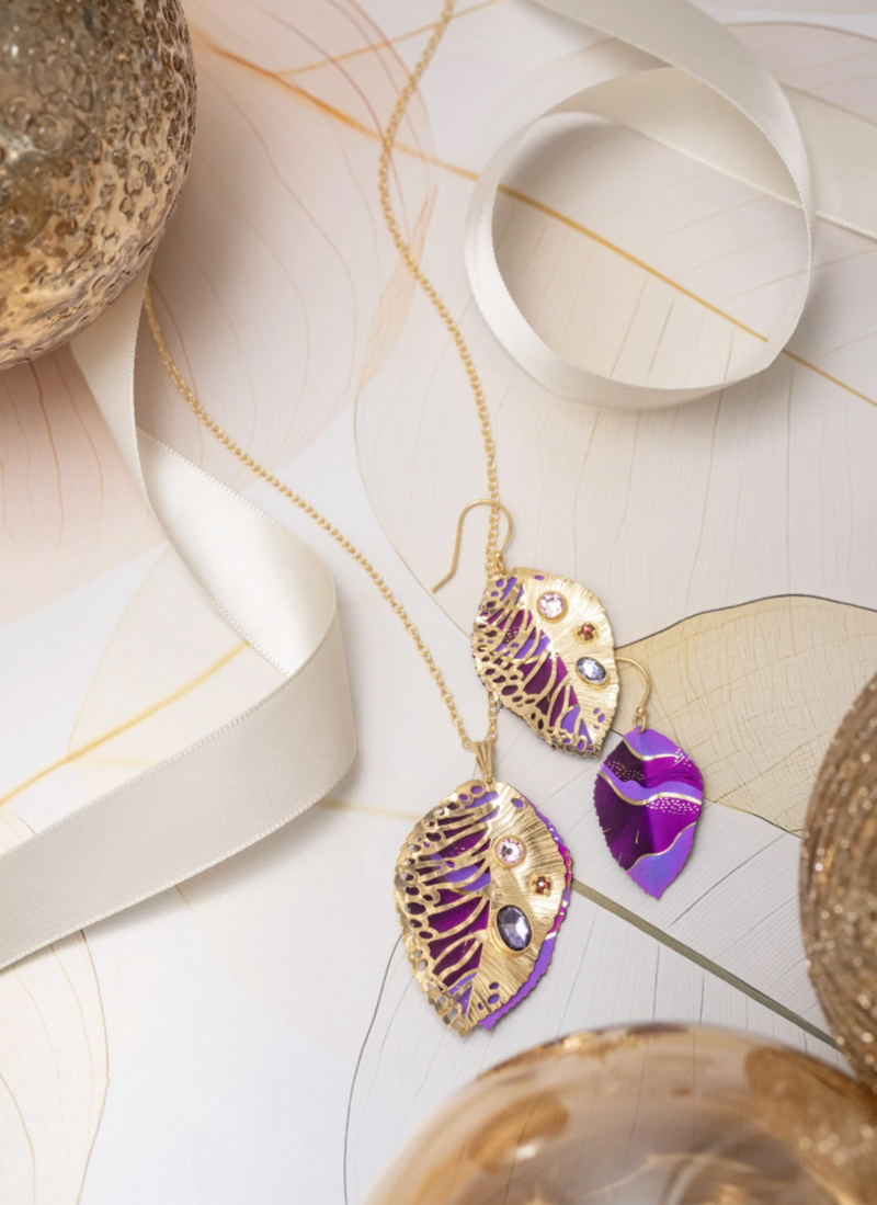Purple Perennial Elm Necklace