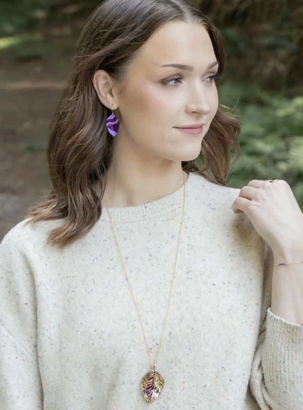 Purple Perennial Elm Necklace