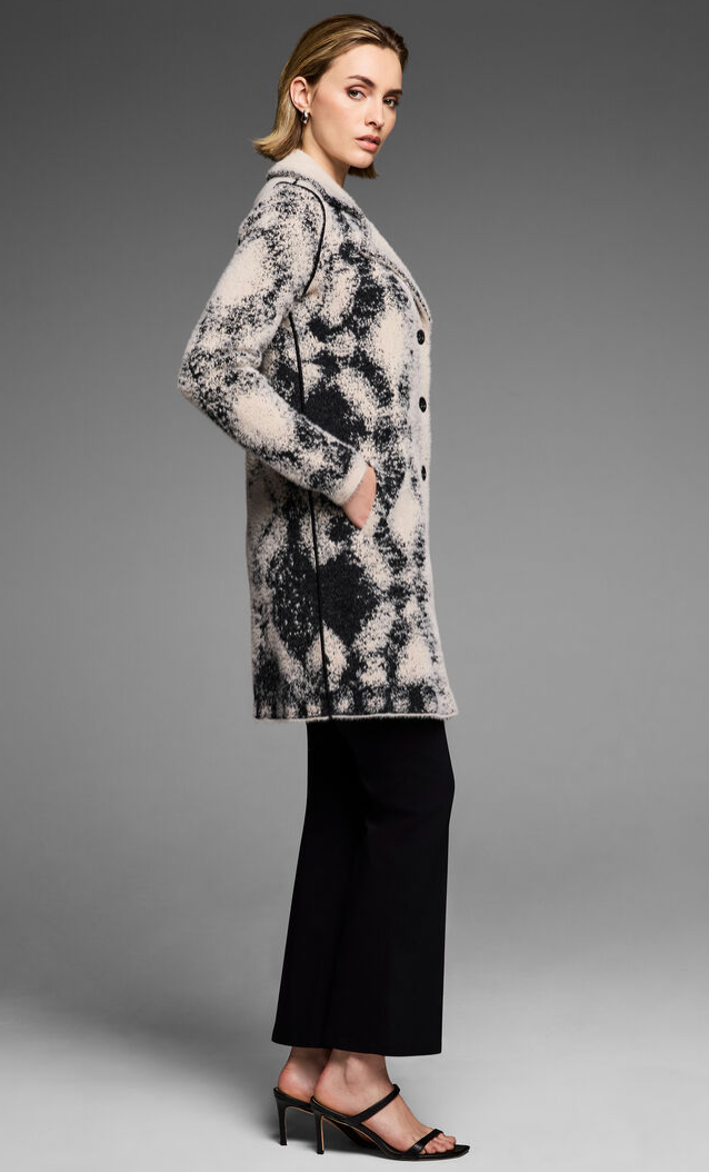 Diamond Textured Double Knit Jacket