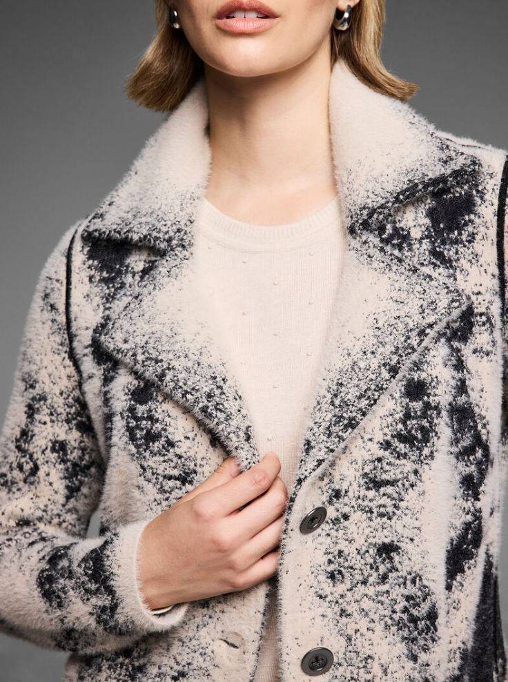 Diamond Textured Double Knit Jacket