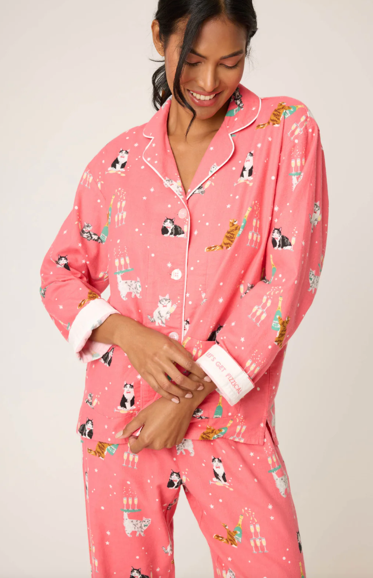 Let's Get Fizzical Flannel PJ Set