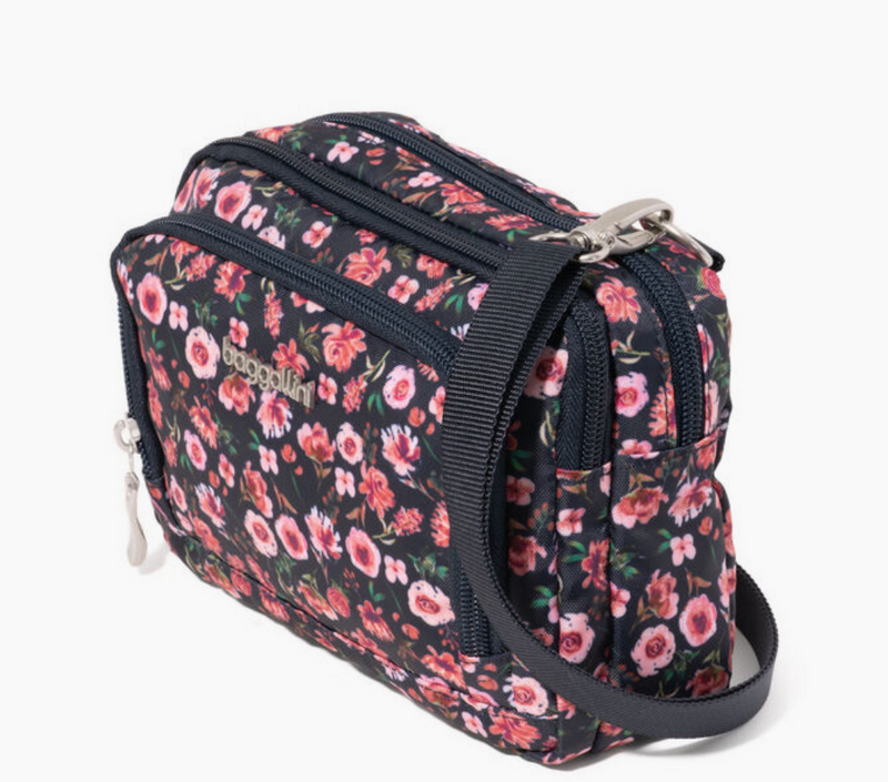 Autumn Peony Trifecta Wallet Crossbody