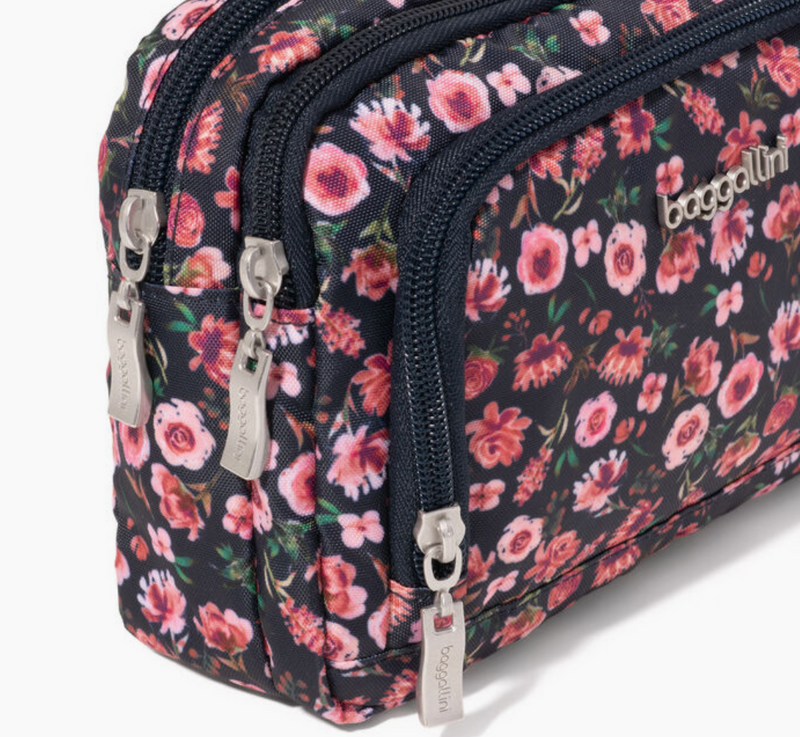 Autumn Peony Trifecta Wallet Crossbody