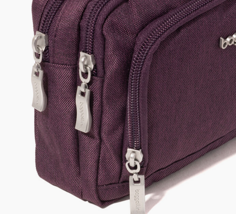 Plum Trifecta Wallet Crossbody