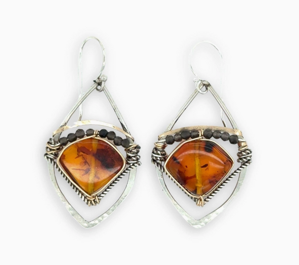 Amber Wedge Earrings
