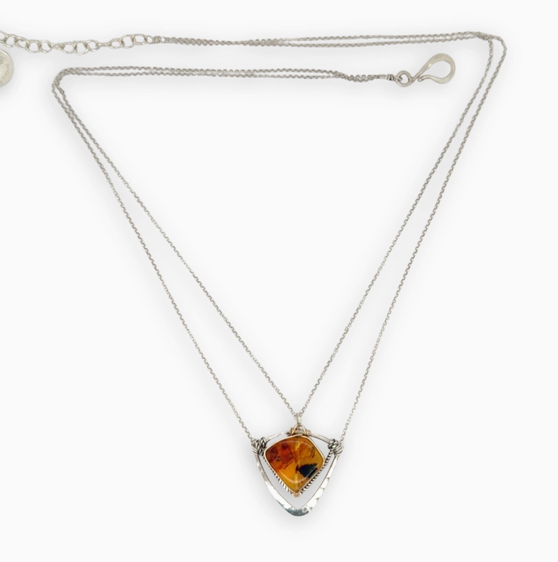 Amber Trajectory Necklace