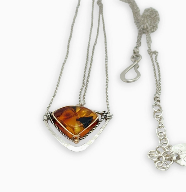 Amber Trajectory Necklace