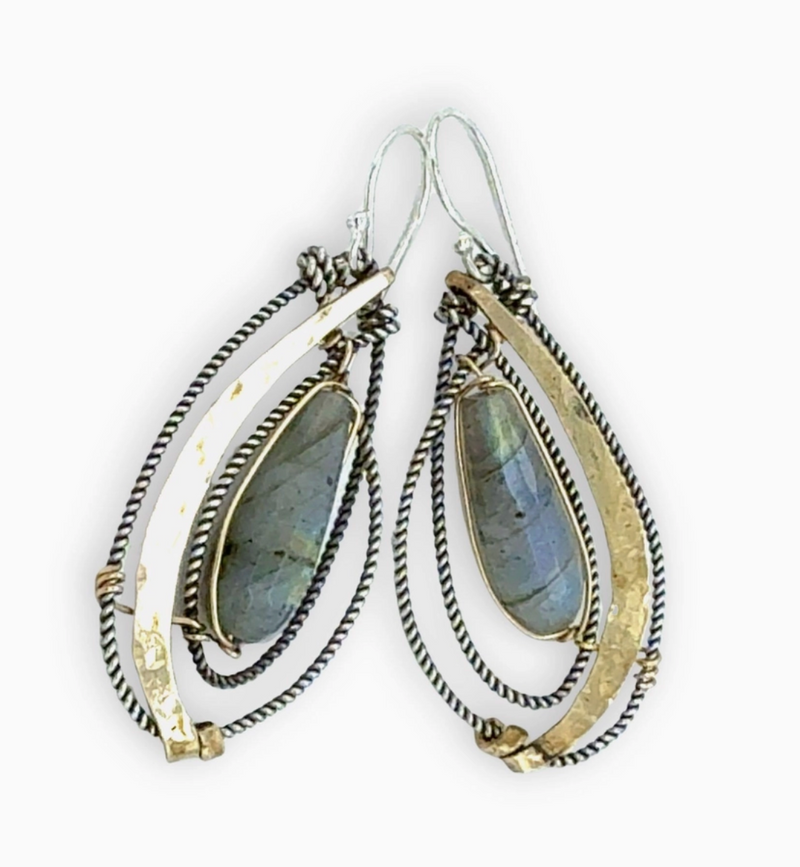Lassoed Labradorite Earrings