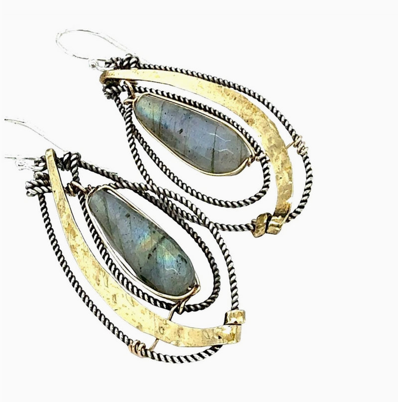 Lassoed Labradorite Earrings