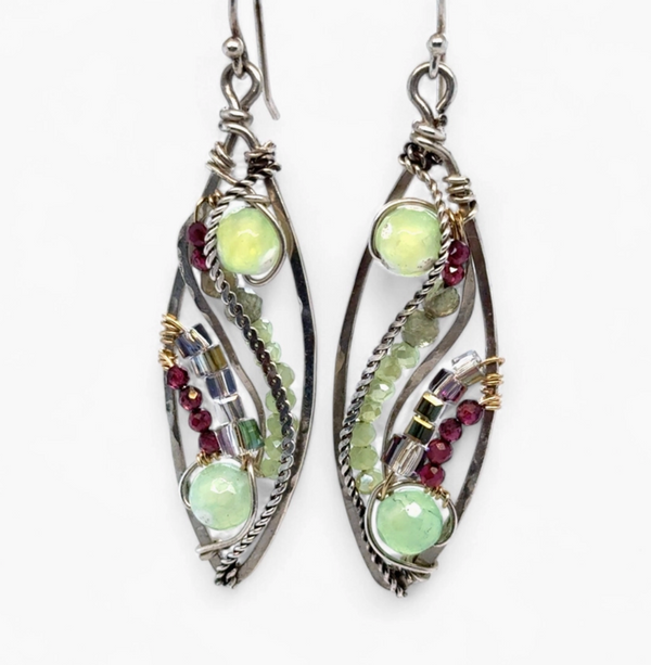 Sprout Crystal Earrings