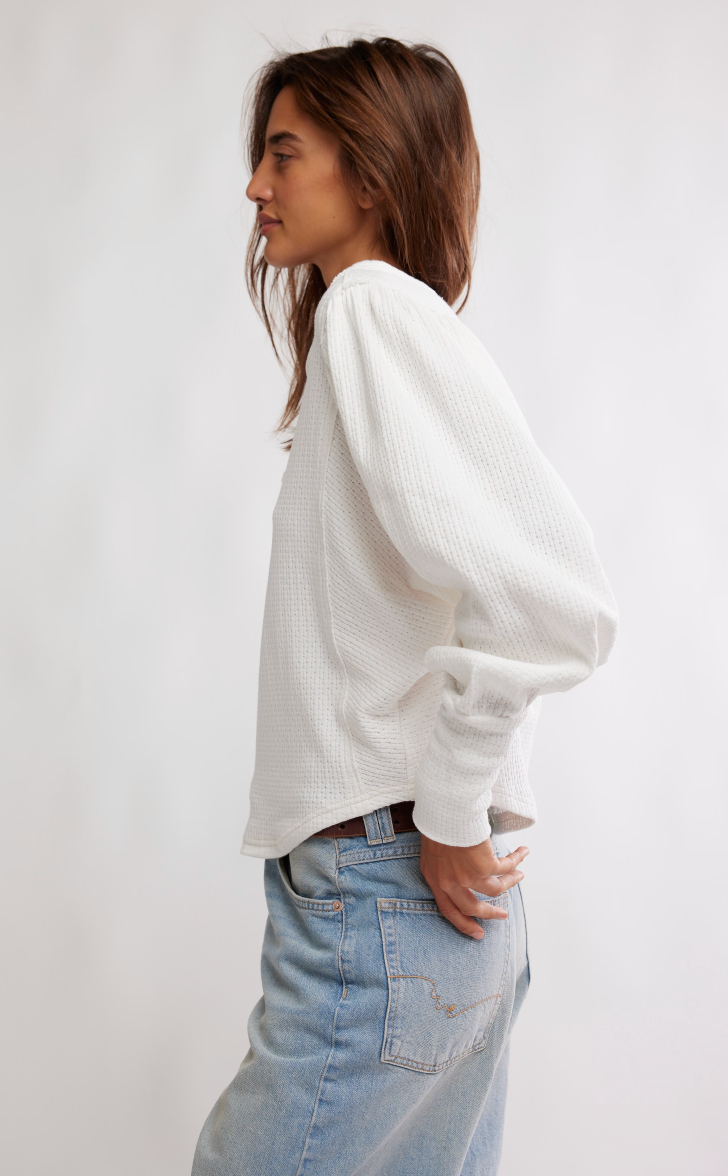 Ivory Knit Thermal Top