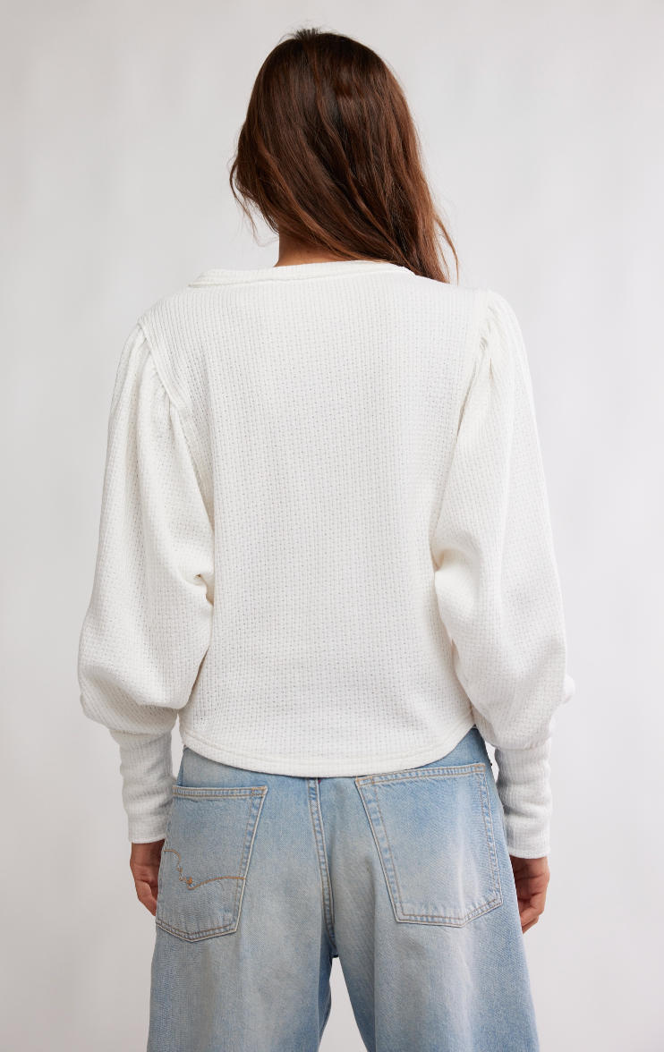 Ivory Knit Thermal Top