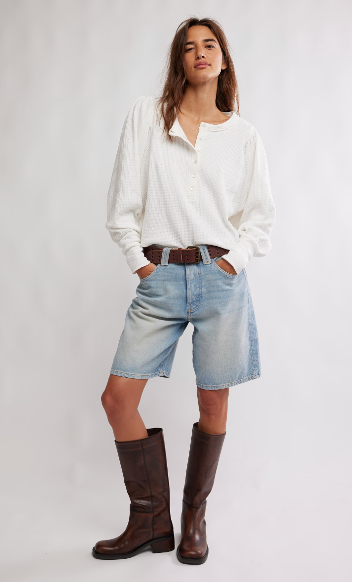 Ivory Knit Thermal Top