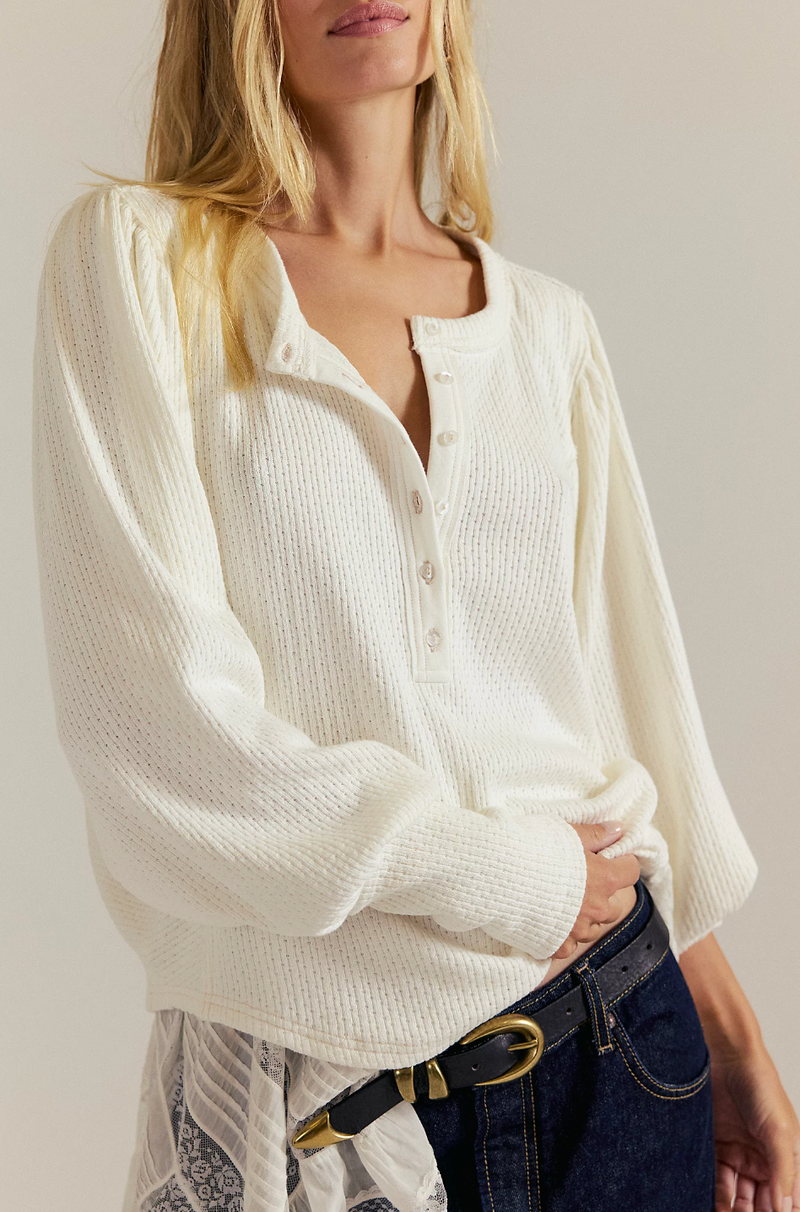 Ivory Knit Thermal Top