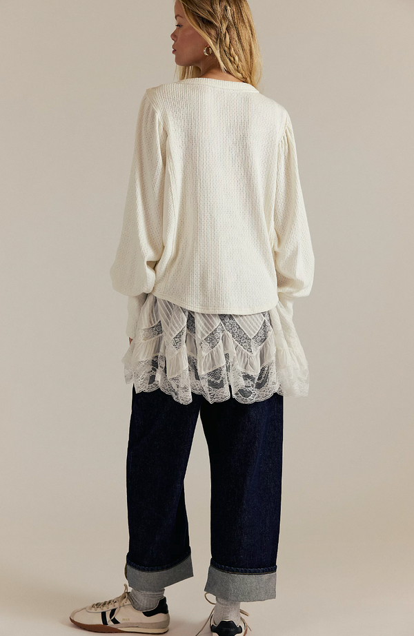 Ivory Knit Thermal Top