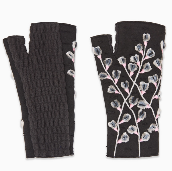 Azalea Noir Fingerless Fleece Gloves