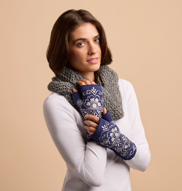 Moonlight Fingerless Fleece Gloves