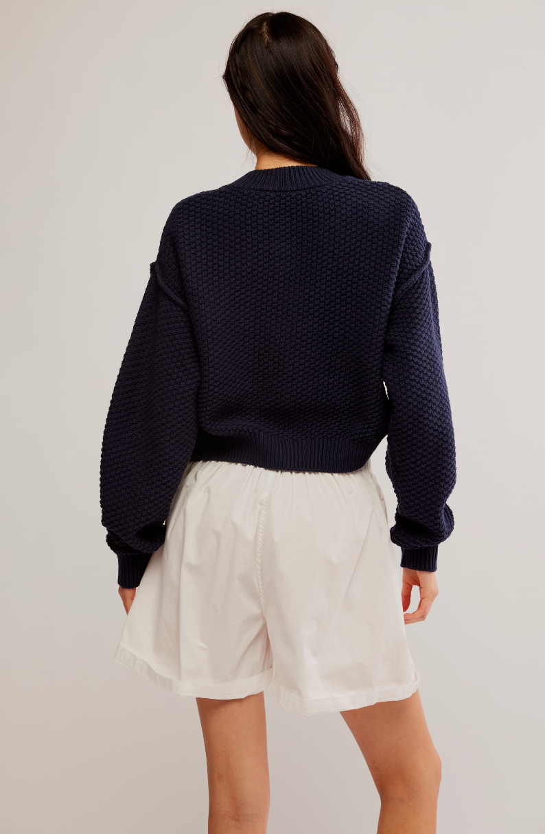 Navy Button Cardigan