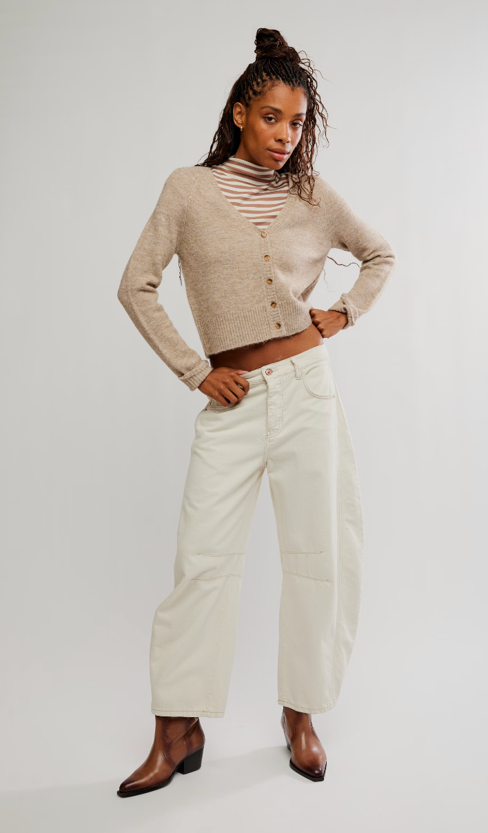 Feather Grey Button Cardigan