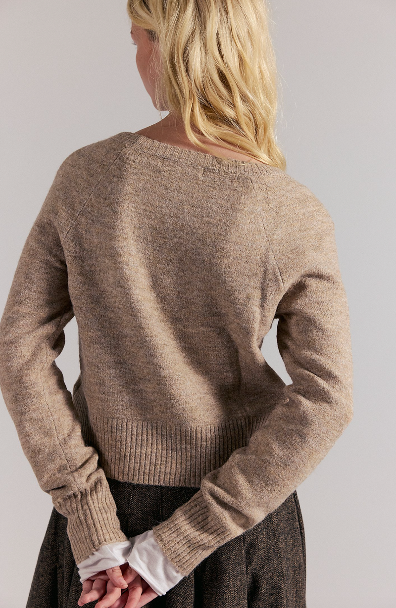 Feather Grey Button Cardigan