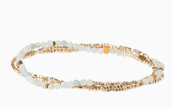 Amazonite Stone Beaded Stacking Bracelet