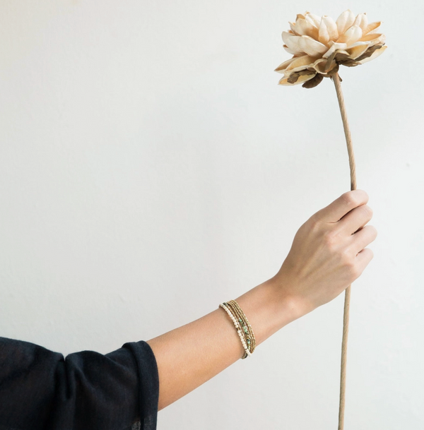 Amazonite Stone Beaded Stacking Bracelet